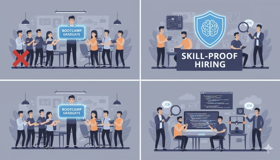 Bootcamps Lose Hiring Edge as Employers Shift to Skill-Proof Hiring