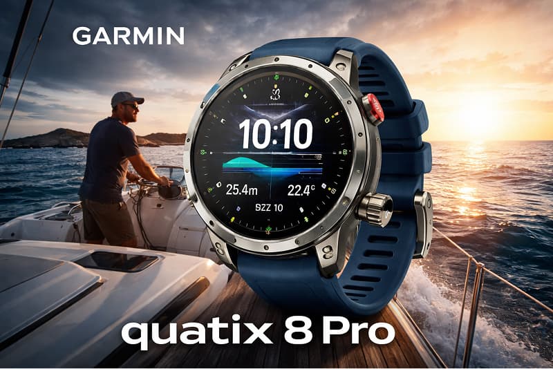 Garmin quatix 8 Pro Debuts as a Premium Marine Smartwatch